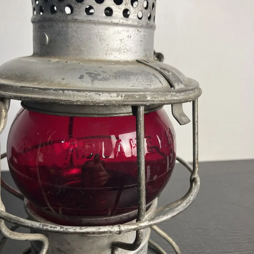 Union Pacific Adlake Kero Lantern Embossed U.P. Red Globe VTG Railroad Signal